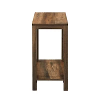 Walker Edison Reclaimed Barnwood Narrow A-Frame Side Table