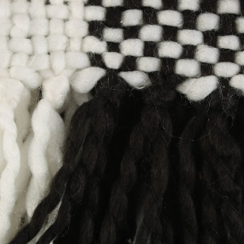 DII® Black & White Check Acrylic Woven Throw
