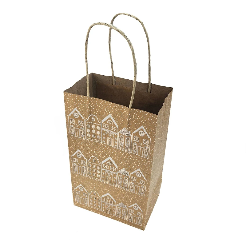 Small Gingerbread House Kraft Gift Bags, 6ct. by Celebrate It™