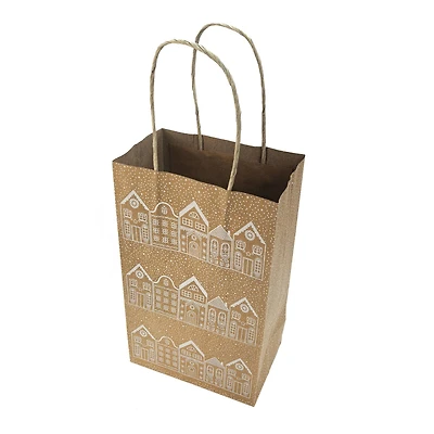 Small Gingerbread House Kraft Gift Bags, 6ct. by Celebrate It™