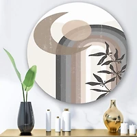 Designart - Abstract Sun and Moon In Gray and Blue