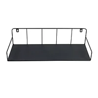 Honey Can Do Black Curved Metal Floating Shelf