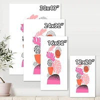 Designart - Geometric Moon & Sun Shapes With Tropical Leaves