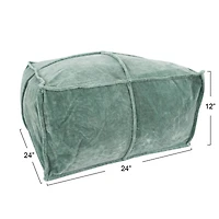Hello Honey® 24" Square Cotton Velvet Pouf