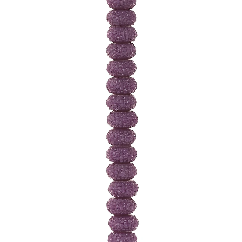 Purple Faceted Acrylic Rondel Beads, 8mm by Bead Landing™