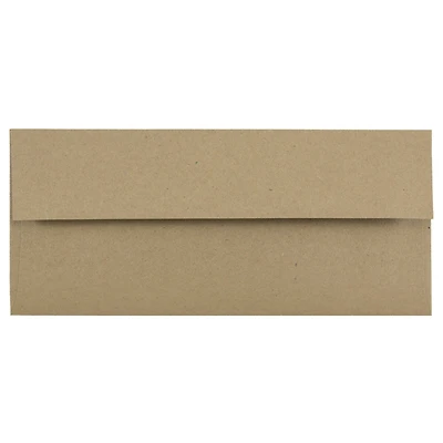 JAM Paper #10 Business Premium Brown Kraft Straight Flap Envelopes, 50ct.