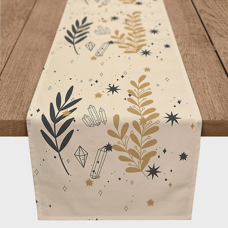 Leaf Crystal 5 16" x 72" Poly Twill Table Runner