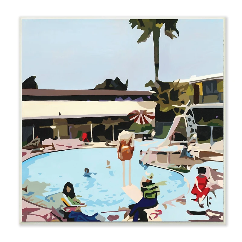 Stupell Industries Pool Party Wooden Wall Plaque