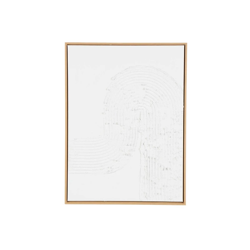 24" x 32" White Canvas Framed Wall Art