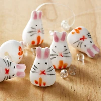 White Rabbit Ceramic Beads, 18mm by Bead Landing™