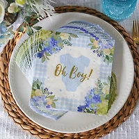 Kate Aspen® Blue Baby Shower Onesie Floral Tableware Set