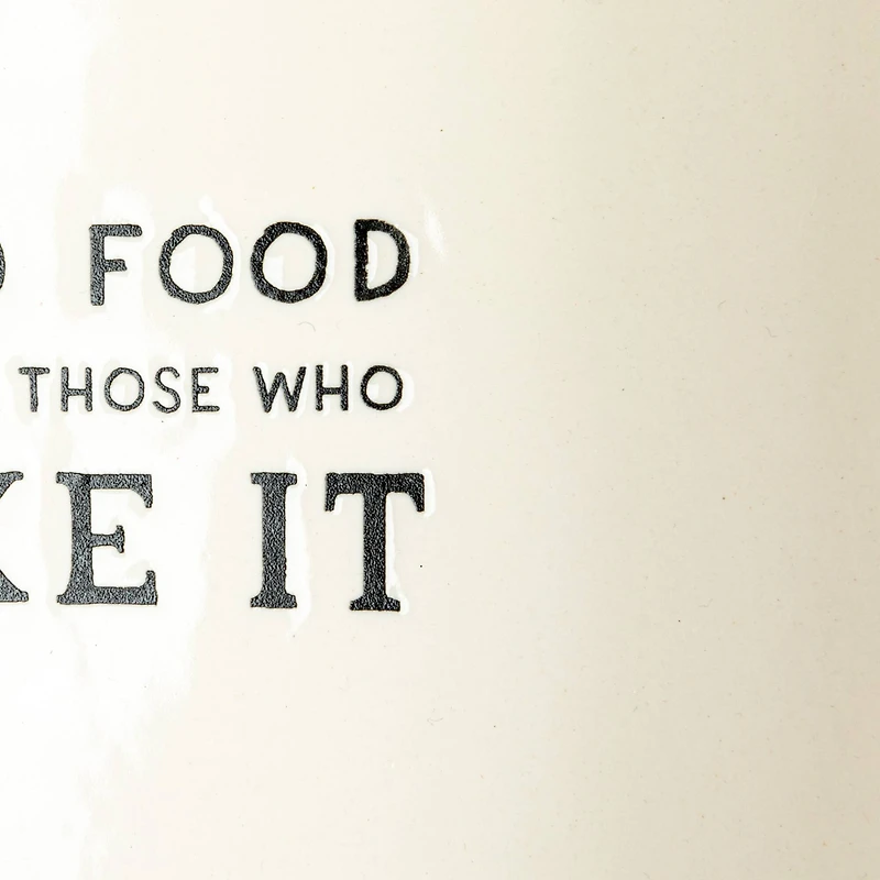 Hello Honey® 10.25" White Cooking Sentiment Stoneware Baker