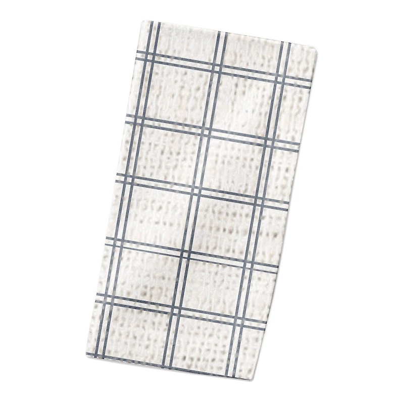 Slate Windowpane Pattern 10" x 10" Cotton Twill Napkin