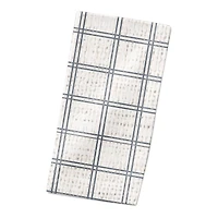 Slate Windowpane Pattern 10" x 10" Cotton Twill Napkin