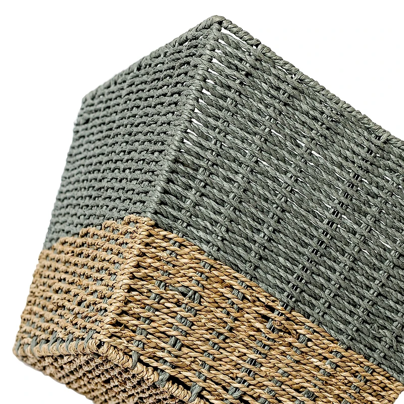 Honey Can Do Seagrass Square Nesting Storage Basket Set