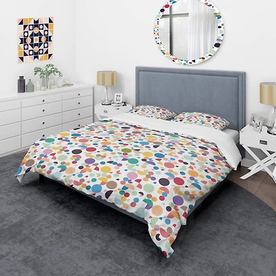 Designart 'Retro Abstract Geometric Pattern' Mid-Century Modern Bedding Set