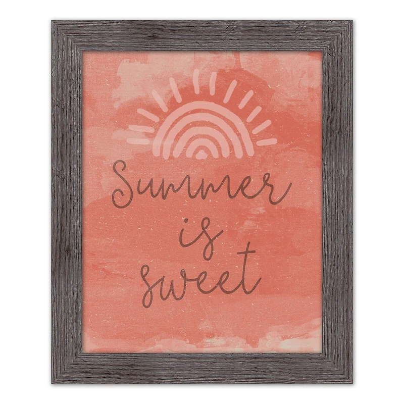 Summer is Sweet Western Gray Framed Print