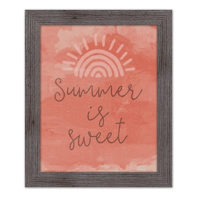 Summer is Sweet Western Gray Framed Print