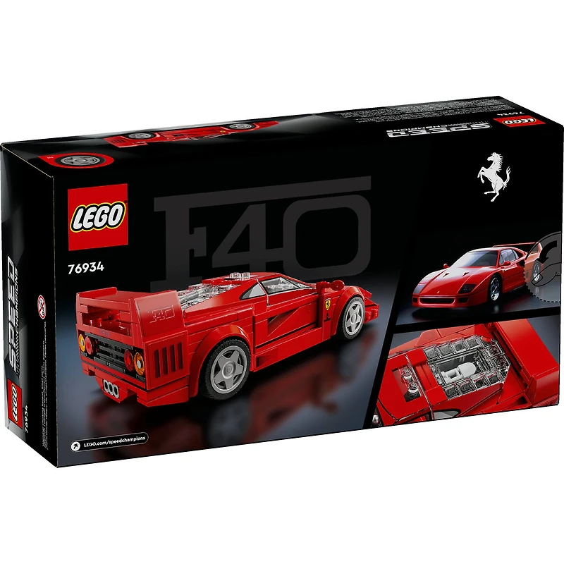LEGO® Speed Champions Ferrari F40 Supercar Vehicle Toy 76934