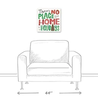 There's No Place like Home for the Holidays Typography Canvas Wall Art
