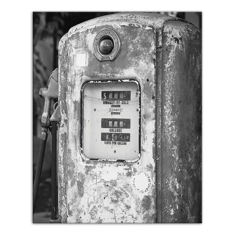 Rustic Gas Pump 16" x 20" Canvas Wall Art