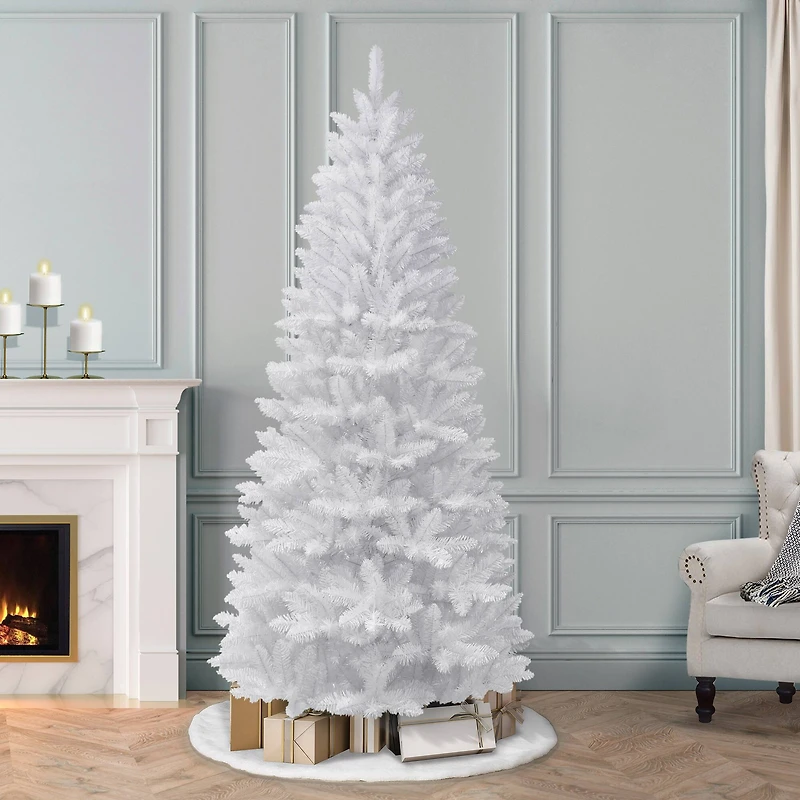 7ft. Unlit White Carson Artificial Pine Christmas Tree