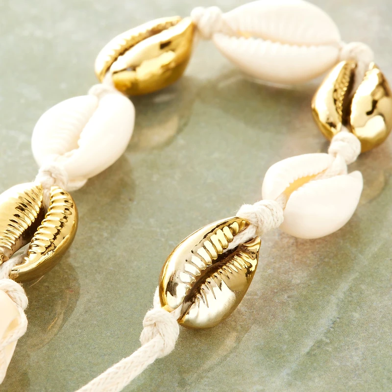 Gold & Natural Shell Beads by Bead Landing™