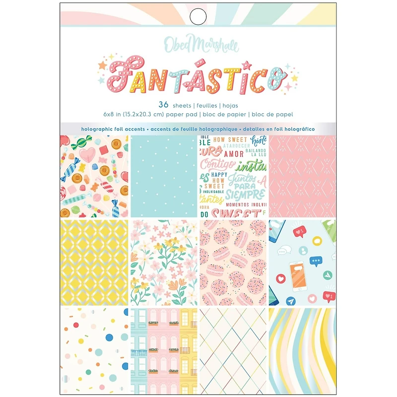 American Crafts™ 6" x 8" Odeb Marshall Fantastico Single-Sided Paper Pad, 36ct.
