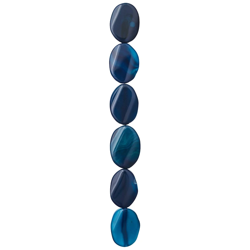 12 Pack: Blue Agate Slice Beads by Bead Landing™