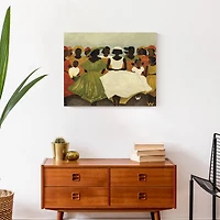 Women In Pews 20" x 16" Canvas Wall Art