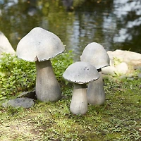 17" Faux Stone Mushroom Garden Accents. 2ct.