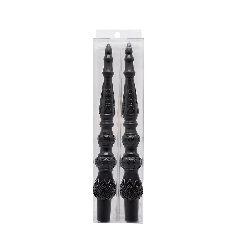 10" Black Column Unscented Taper Candles, 2ct. by Ashland®