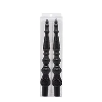 10" Black Column Unscented Taper Candles, 2ct. by Ashland®