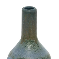 White Ceramic Contemporary Vase, 14" x 7" x 7"