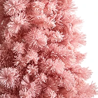 7ft. Pre-Lit Holiday Pink Cashmere Artificial Christmas Tree, White LED Lights