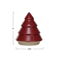 Hello Honey® 5" Red Decorative Unglazed Stoneware Tree