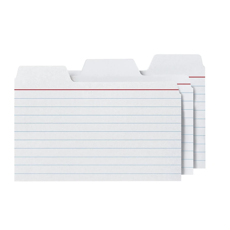 Find It Trading 3" x 5" White Tabbed Index Cards, 48ct.