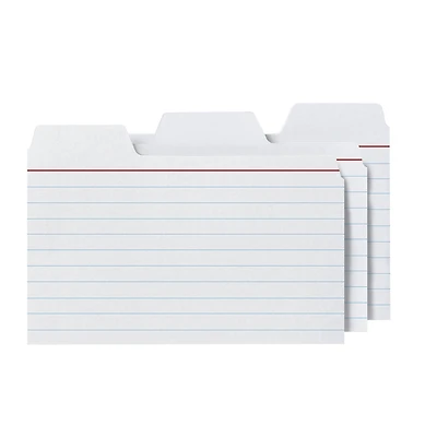 Find It Trading 3" x 5" White Tabbed Index Cards, 48ct.