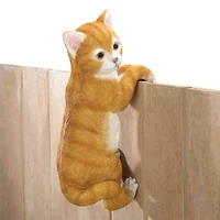 11" Climbing Cat Amber Décor
