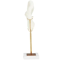 The Novogratz 15" Cream Coral Sculpture with Marble Base