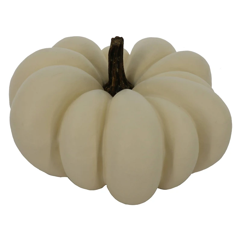 12" Flat Cream Decorative Pumpkin by Ashland®