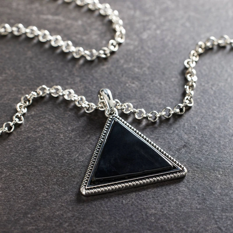 Black Metal Triangle Pendant by Bead Landing™