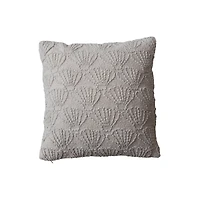 Hello Honey® 20" Natural Seashell Hand-Embroidered Pillow