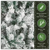 7.5 ft. Unlit Acacia Flocked Artificial Christmas Tree