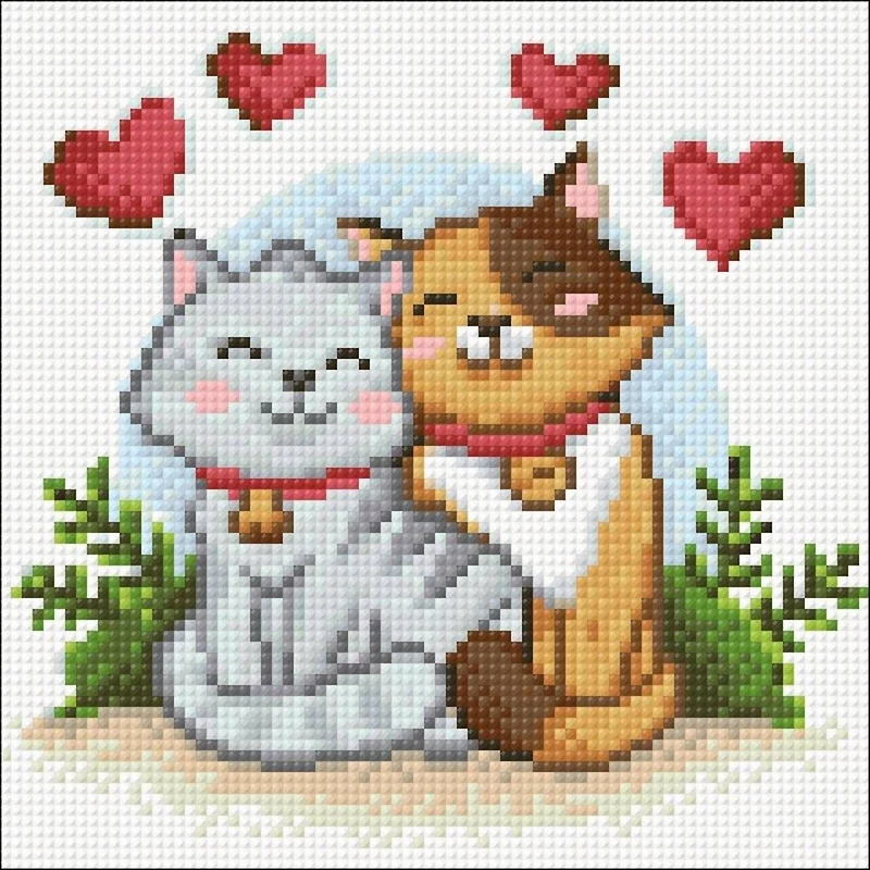 Crafting Spark Cat Love Diamond Painting Kit