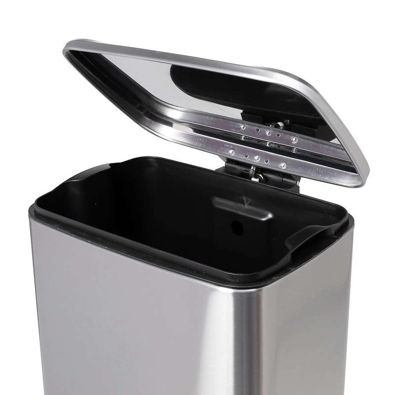 Honey Can Do Stainless Steel Step Trash Cans with Lid Set