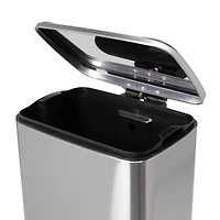 Honey Can Do Stainless Steel Step Trash Cans with Lid Set