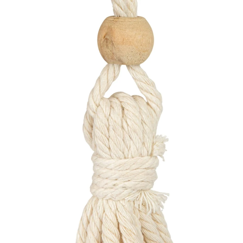 Hello Honey® 5ft. Cotton Macrame Plant Hanger with Wood Base