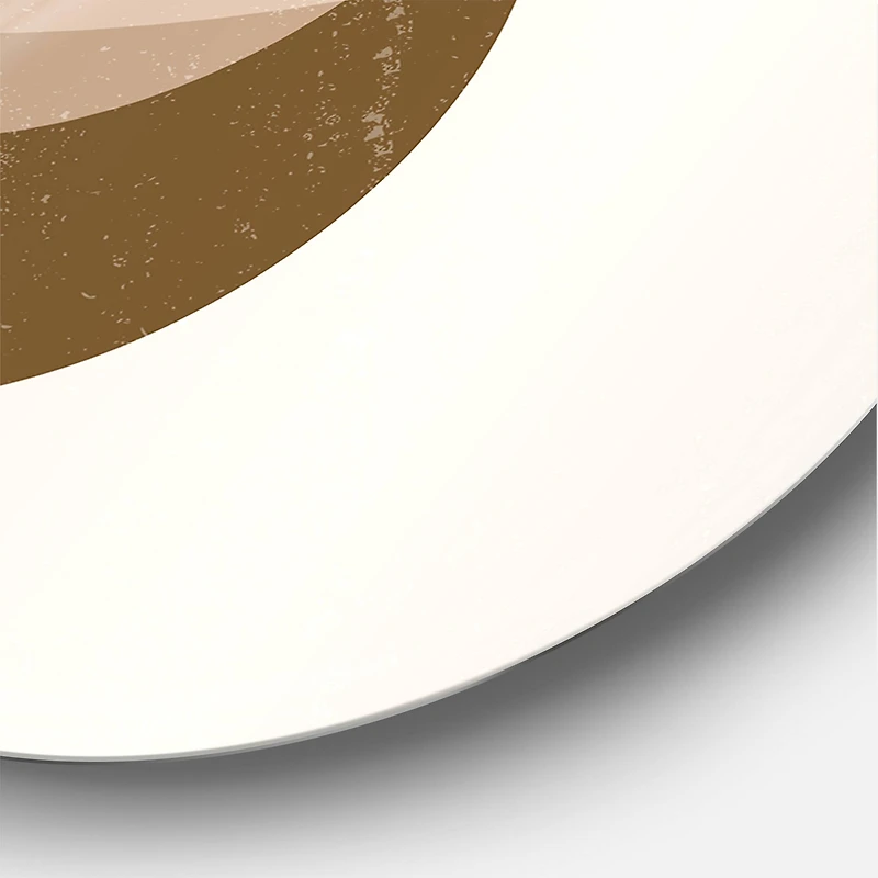 Designart - Abstract Sun & Moon Geometrics In Terracotta I