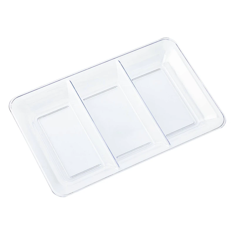 14" Clear 3 Compartment Tray by Celebrate It™